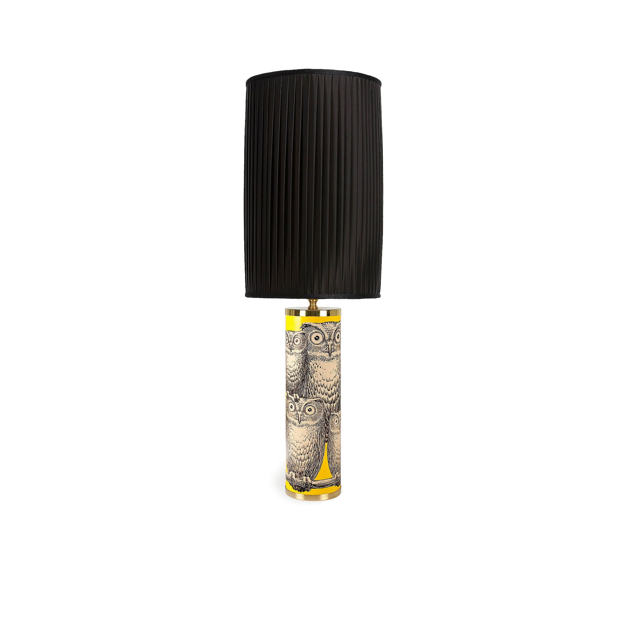 Base Lampada Cilindro Civette Giallo - Fornasetti - Image 2