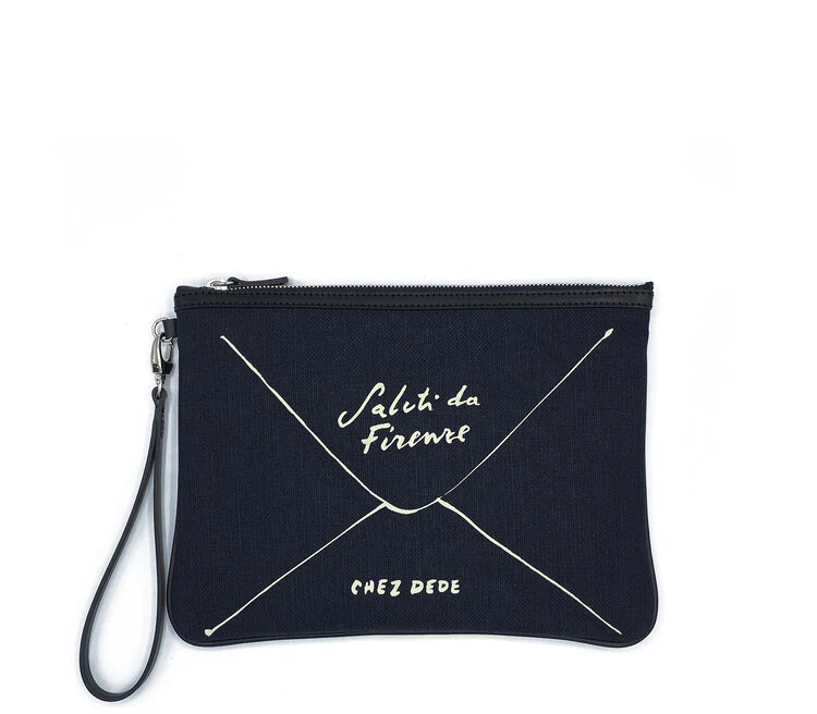 Clutch Saluti da Firenze Black - Chez Dede