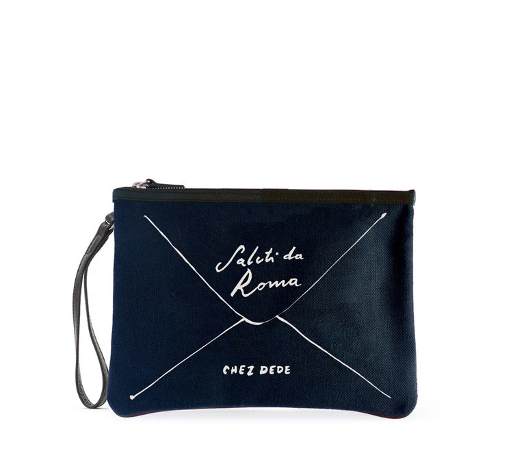 Clutch Saluti da Roma Black - Chez Dede