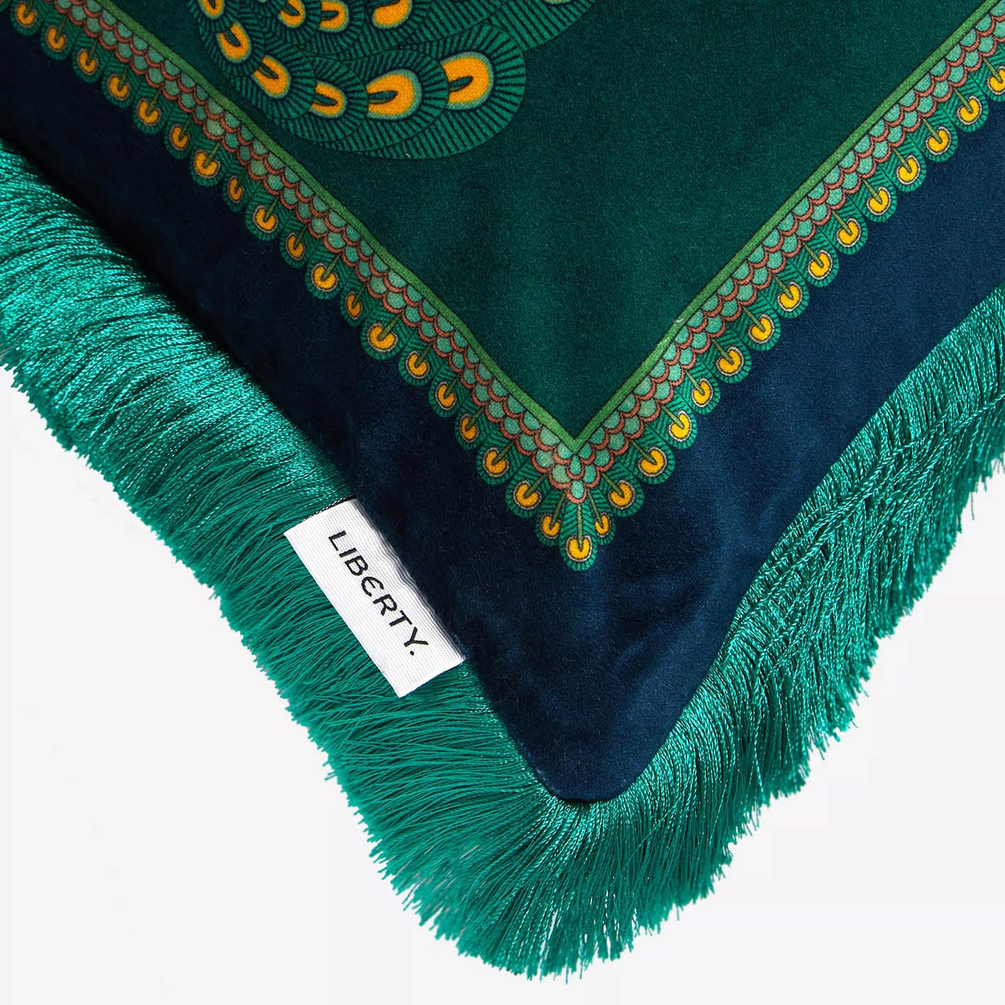 Cuscino rettangolare in Velluto Peacock Garden - Liberty London - Image 3