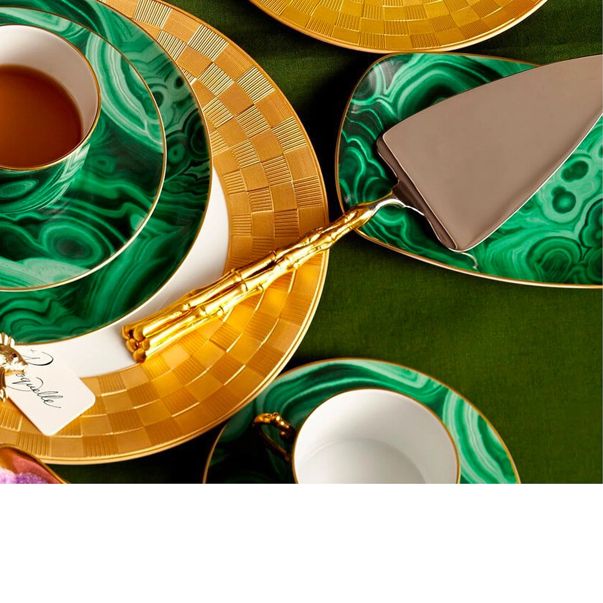 Malachite Rectangular Tray - L'Objet - Image 3