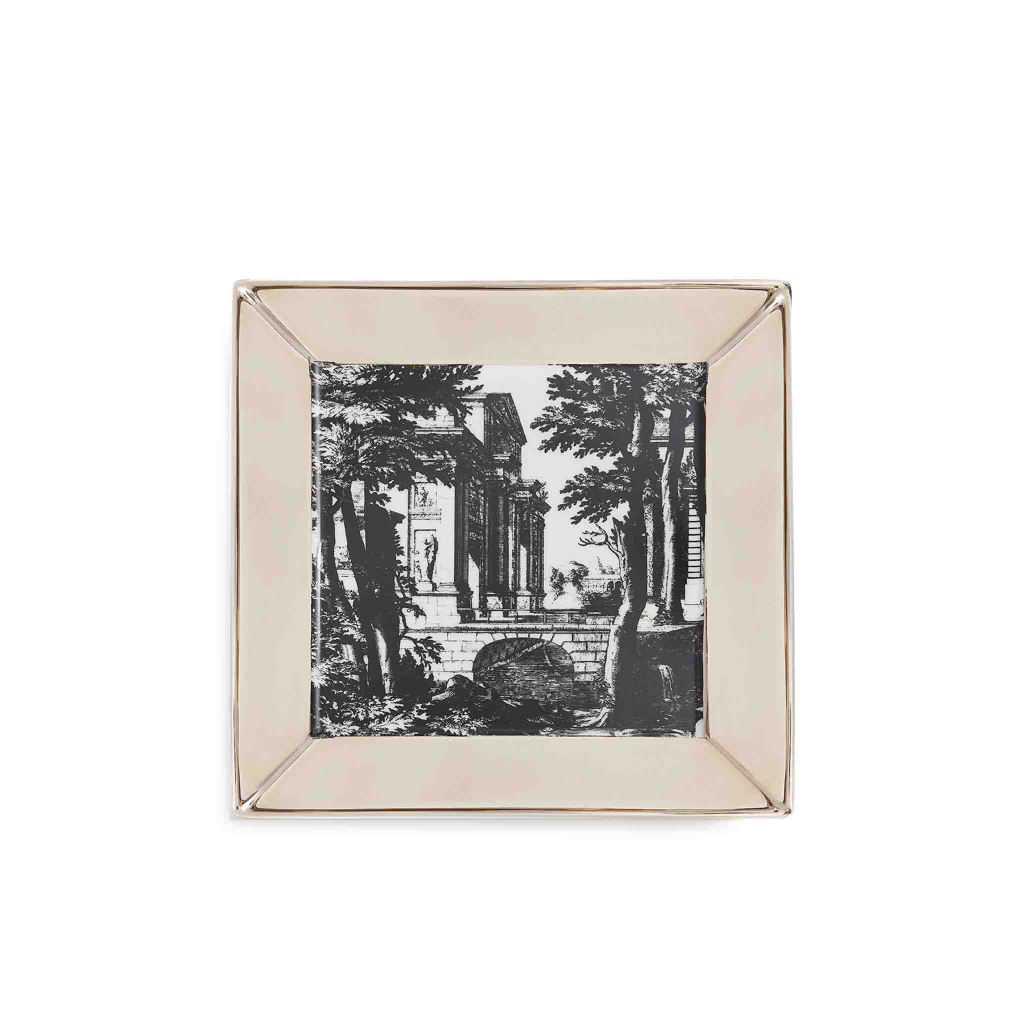 Piatto quadrato Giardino Settecentesco - Fornasetti