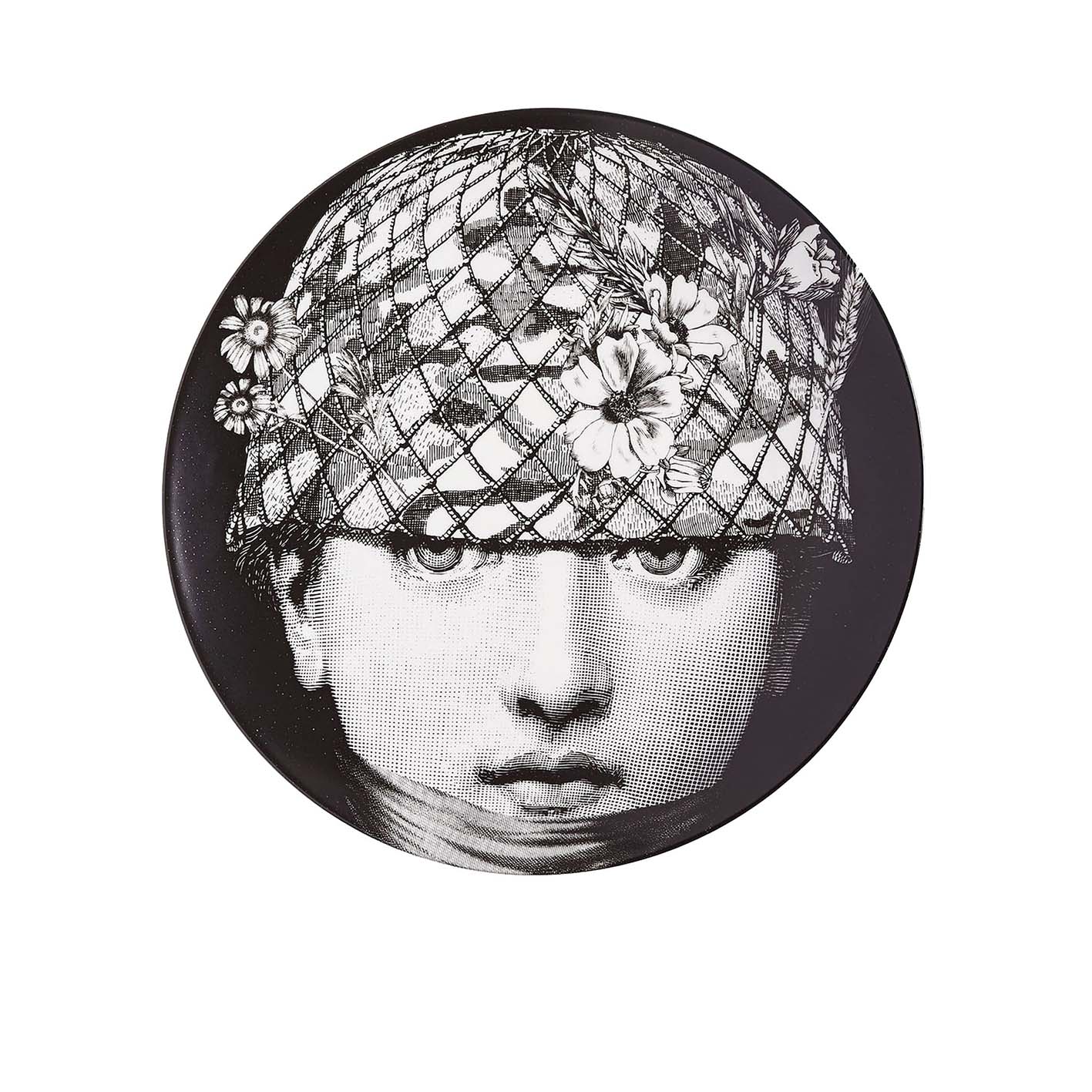 Piatto Tema e Variazioni N.384 B/N - Fornasetti
