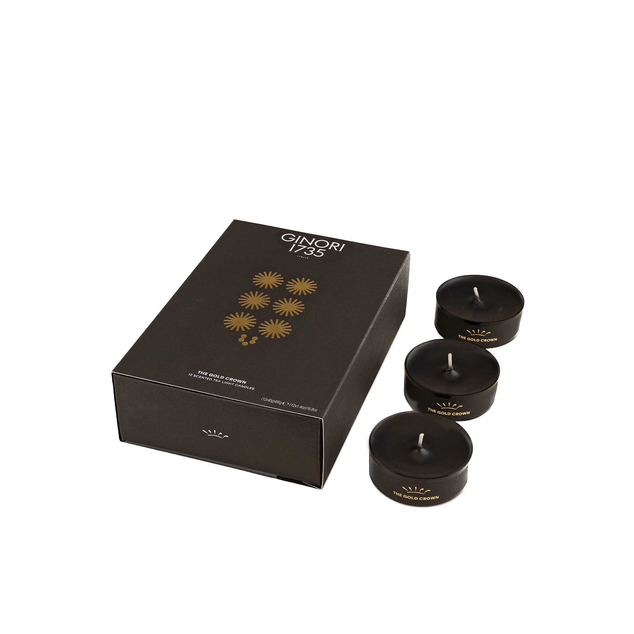 Set Tealight Candles The Gold Crown Refill - Ginori