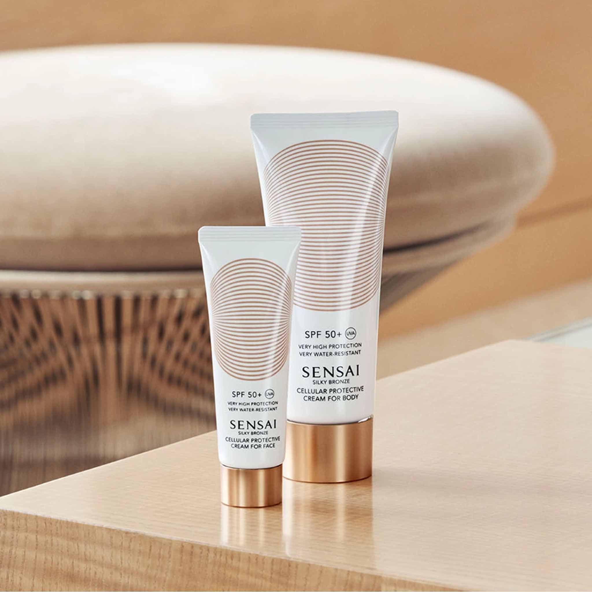 Silky Bronze Cellular Protective Suncare Cream For Body Spf 50 - Sensai - Image 3