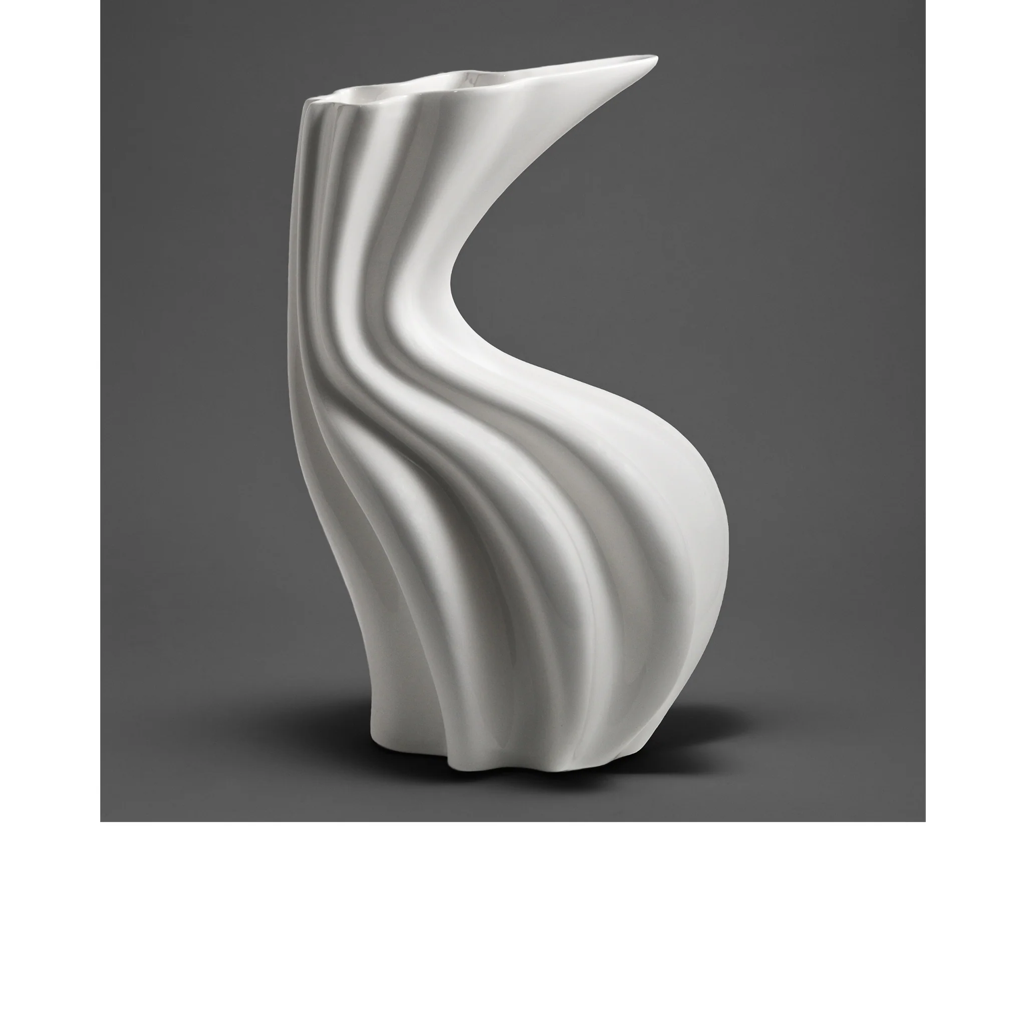 Vaso Sinuo Bianco Lucido - Niccolò Poggi Firenze - Image 5